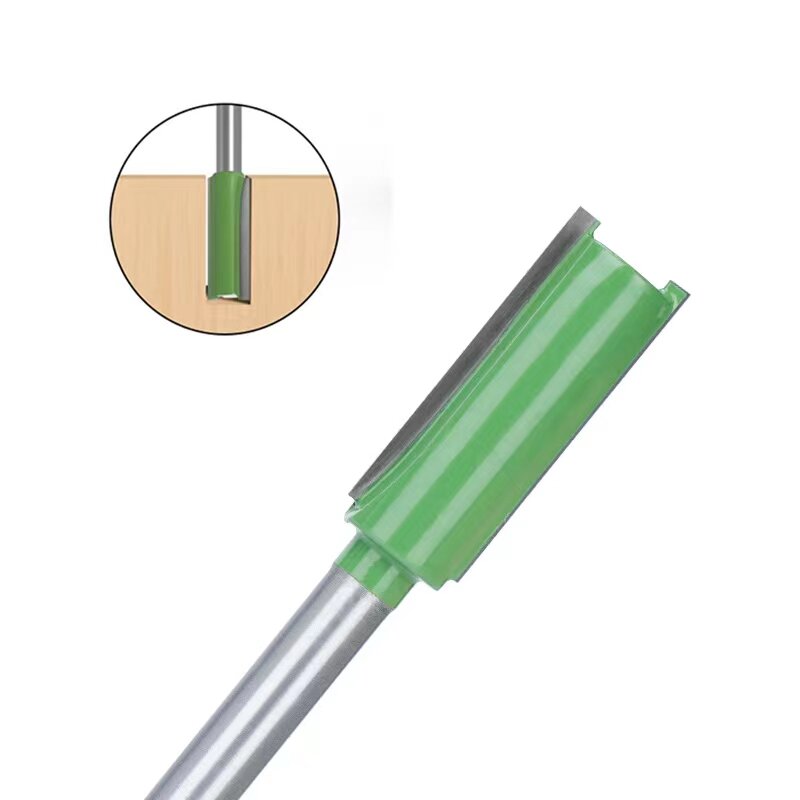 1/4 ′ 6mm trzonek pojedynczy podwójny flet frezarka frezarka nóż do drewna 6MM wolframu wolframu frez węglikowy zestaw narzędzi do stolarki fresa