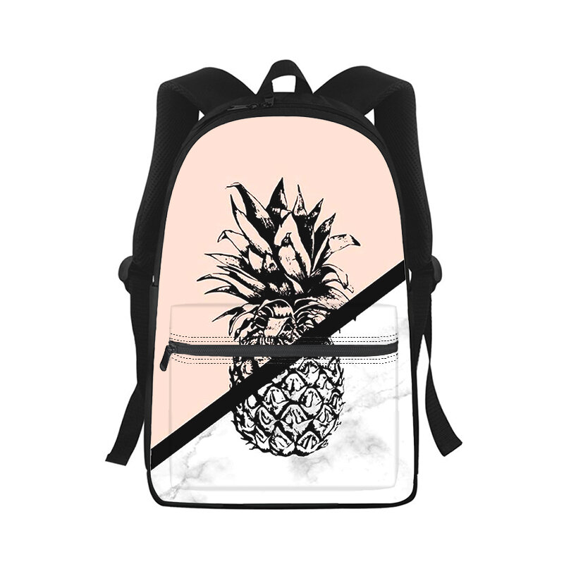 Mochila con estampado 3D de frutas frescas para hombre y mujer, bolso escolar de moda para estudiantes, mochila para ordenador portátil, bolso de hombro de viaje para niños