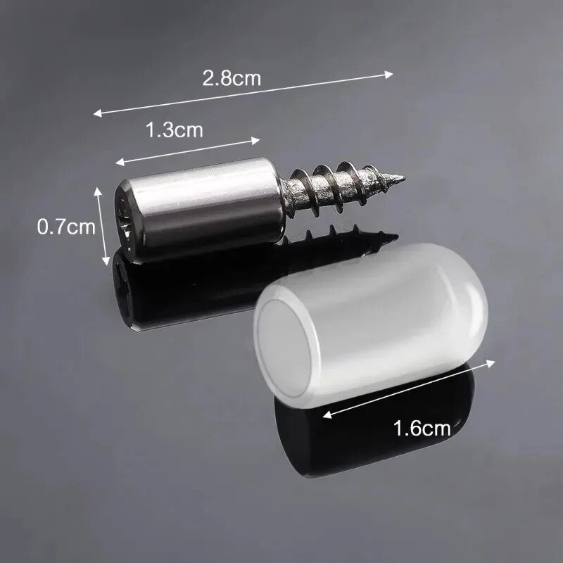 100/10PCS Self Tapping Screw Layer Plate Holder Wardrobe Septum Brackets Fixed Screw Shelf Support Pegs with Non-Slip Sleeve