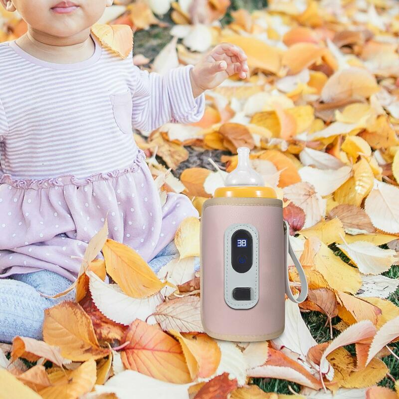 Mug pemanas susu USB suhu dapat diatur untuk semua botol botol bayi tetap hangat untuk berkemah belanja piknik penggunaan sehari-hari perjalanan