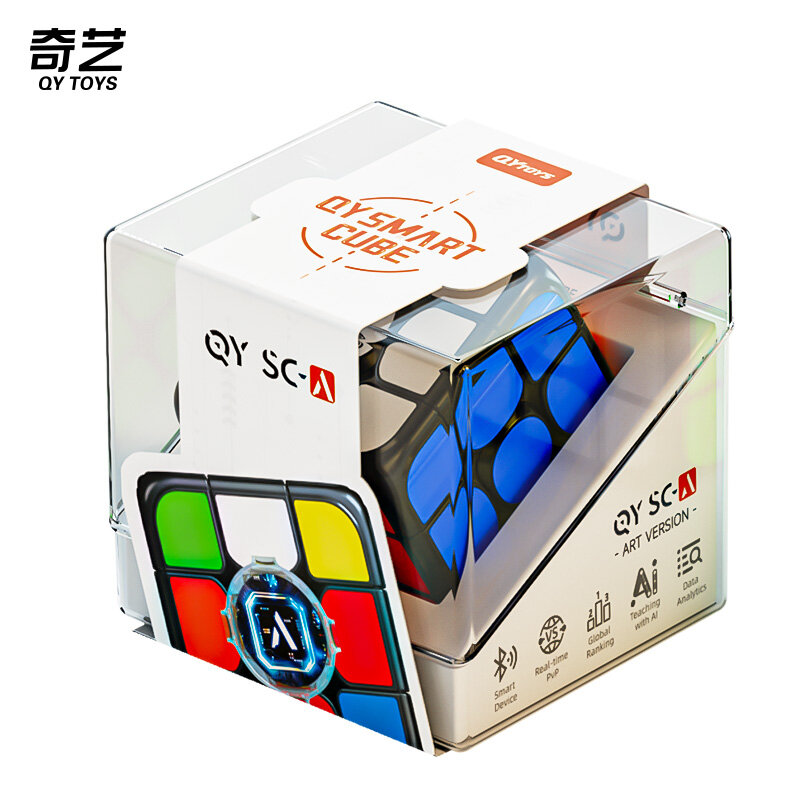 Qiyi-cubo de velocidad inteligente para niños, cubo mágico magnético, sin pegatinas, profesional, Ai, aplicación Bluetooth, 3x3x3