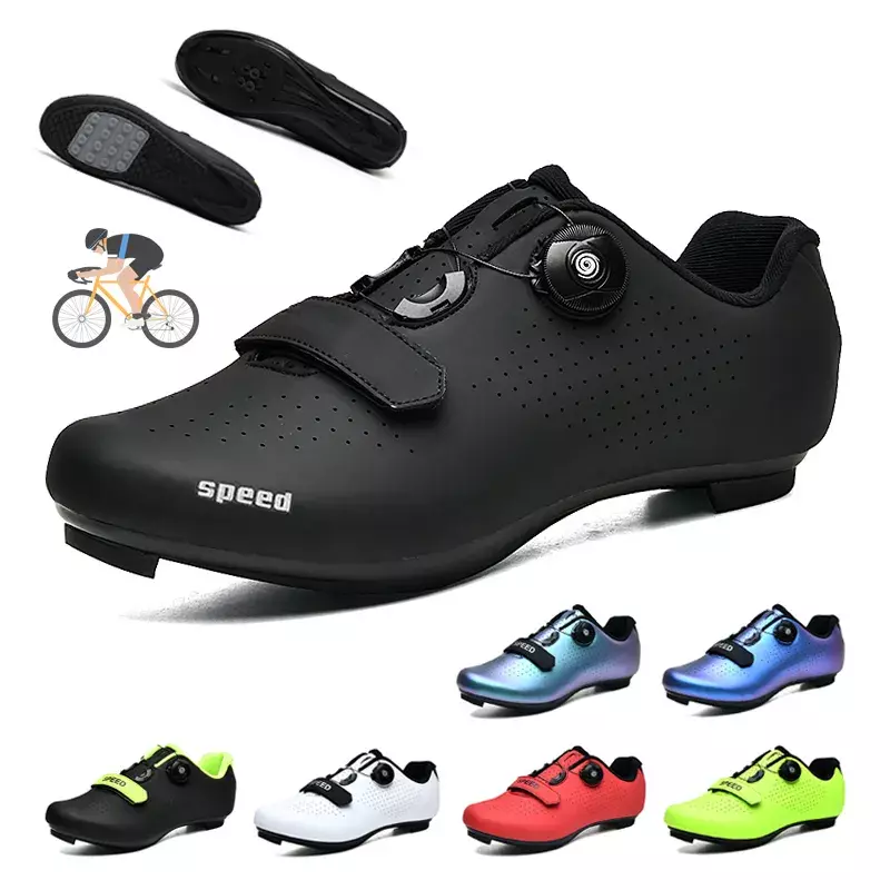 2023 nowe buty rowerowe szosowe mężczyźni kolarstwo Sneaker Mtb Clits Route Cleat motor terenowy prędkość płaskie sportowe wyścigi damskie Spd Pedal Shoes
