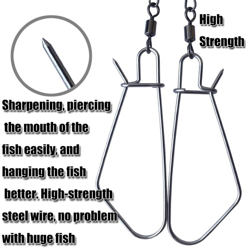 New Fish Stringer Stainless Steel Fish Buckle Soft Wire Lock Device with Small Reels Lightweight Fishing Equipment Accessories