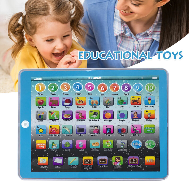 Inglês Aprendizagem Toy Tablet para Crianças, Pré-Escolar, Educação Infantil, Touch Pad, Exercício, Pronúncia, EIG88