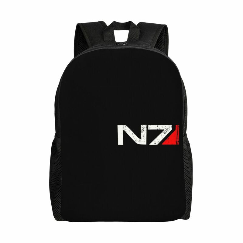 Mass Effect N7 Armor-mochila de viaje para hombre y mujer, bolsa de libros para ordenador portátil escolar, bolsa militar para videojuegos, bolsas de día para estudiantes universitarios