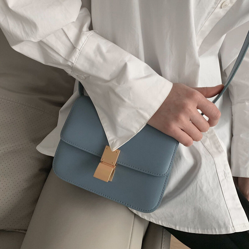 Beroemde Designer Merk Vrouwelijke Tas Leer Materiaal Schoudertas Klassieke Mode Luxe Messenger Bag Voor Vrouwen Zwart Vierkante Tas