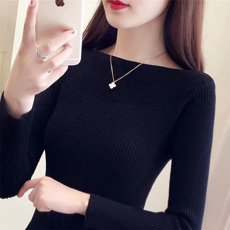 2023 New Winter Women Fall Sweater Knitted Soft Pullovers Cashmere O-neck Jumpers Autumn Basic Sweaters Bottoming Shirts
