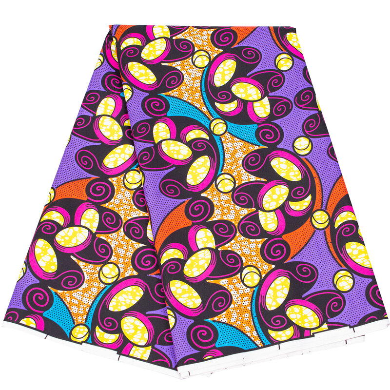 새로운 디자인 아프리카 인쇄 왁스 패브릭 절묘한 패턴 패션 앙카라 진짜 왁스 보증 6 야드 패브릭 팜므 파티 드레스