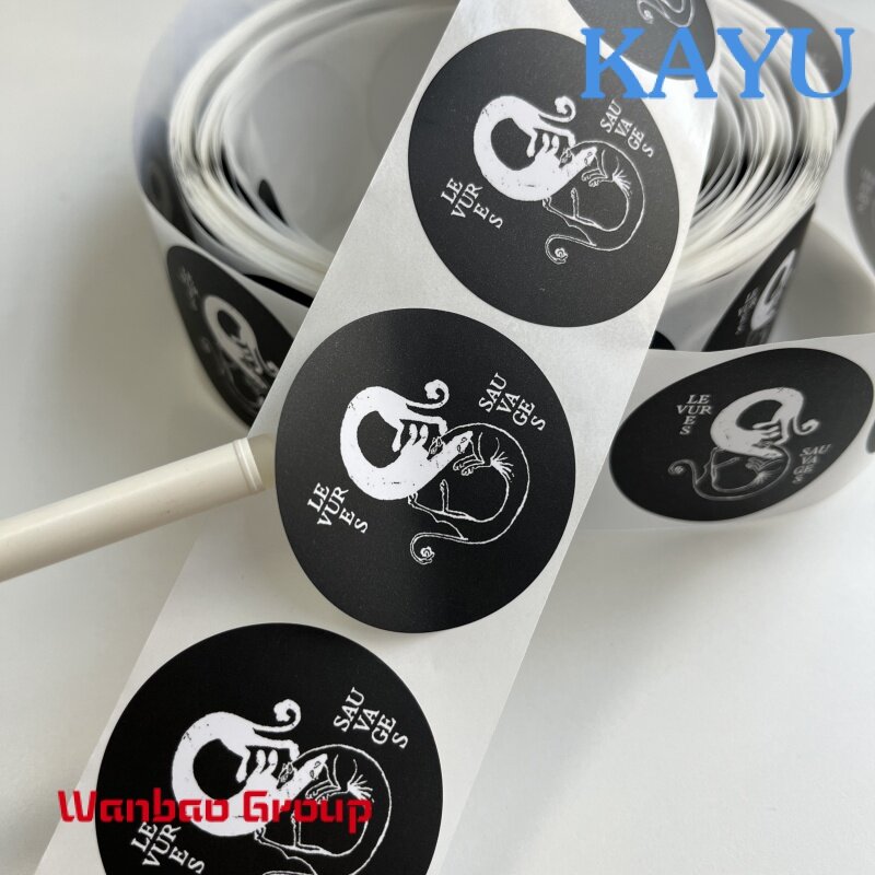 Custom  Wholesale Custom Round Logo Paper Stickers Thank You For Supporting My Small Business Sticker Roll Logo Label Sticker Pr