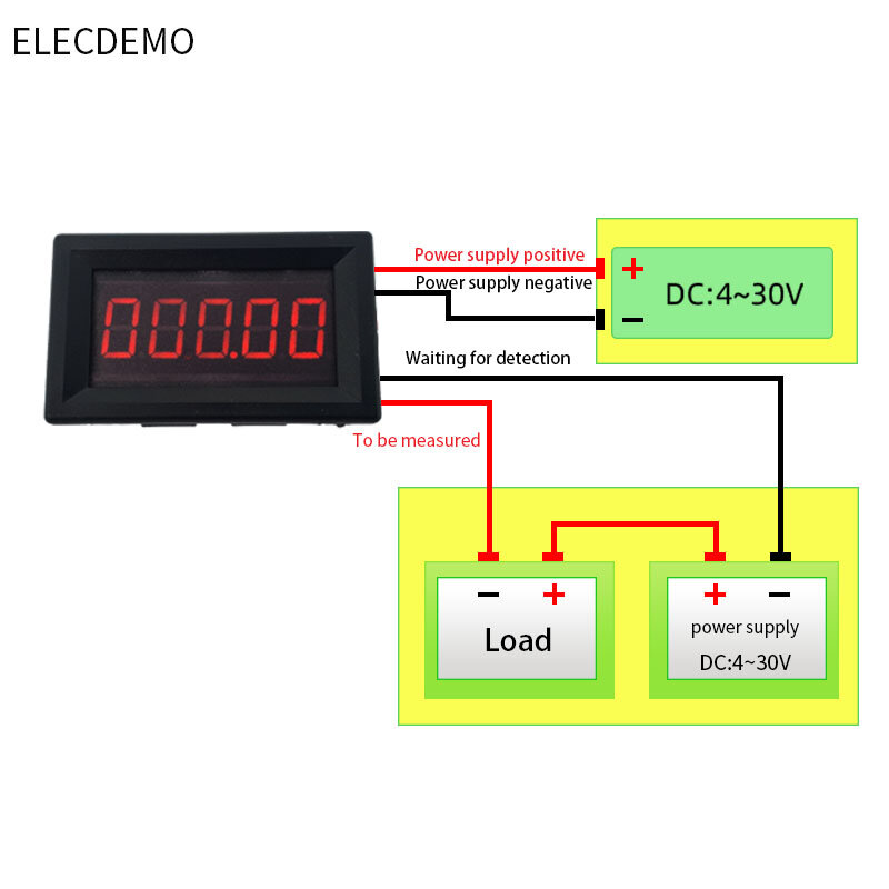 Multímetro medidor de corriente CC con pantalla digital de alta precisión de 5 dígitos, miliamperios de corriente positiva y negativa de 0-700ma