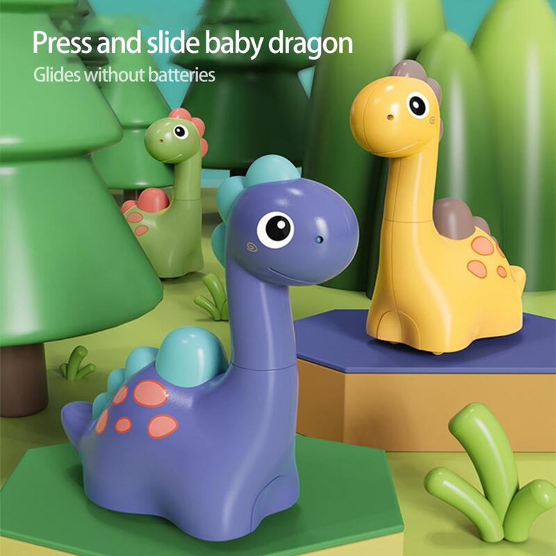 Brinquedo de dinossauro de efeito sonoro rotativo para crianças, aparência vívida, 360 graus, pescoço rotativo, cor brilhante, puxão criativo, presente do carro deslizante