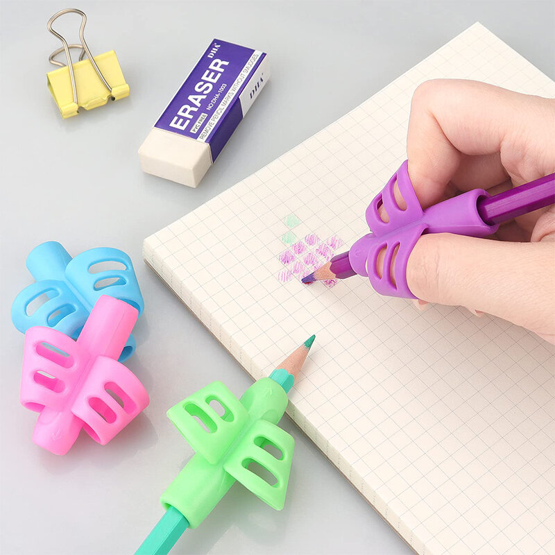 Tempat pensil dua jari untuk anak, alat koreksi postur tulisan tangan, pensil dua jari 1 buah untuk anak balita