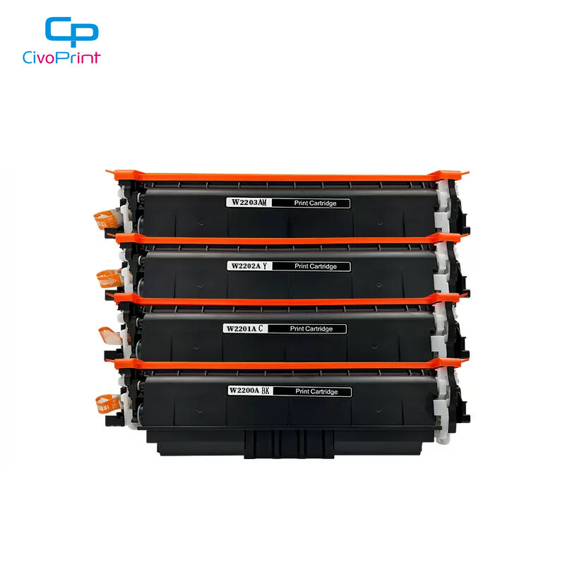 Civoprint-Toner cartucho compatível para HP cor Laser Jet Pro, 220A, W2200A, W2201A, 4202dn, 4202dw, 4202dwe, 4302dwe com Chip