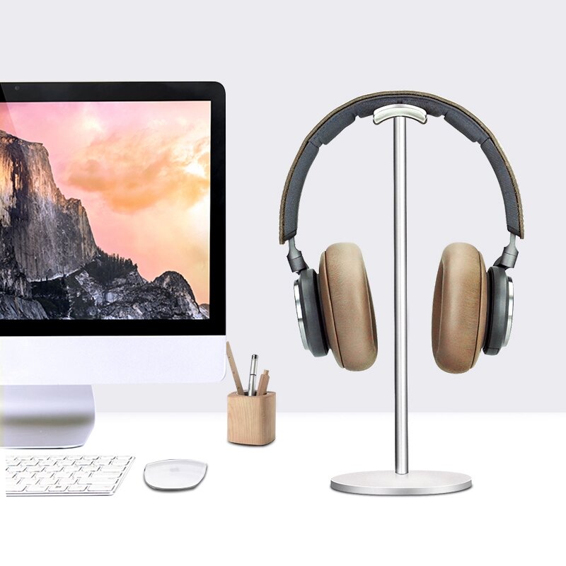 Curvo Headphone Stand Rack, Metal resistente, Gaming Headset, Suporte do fone de ouvido, Cabide com base sólida, Table Desk Display