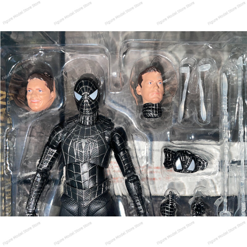 Искусственная кожа 14 см SHF Человек-паук черный костюм версии Веном тобей Человек-паук 2099 Maguire Miquel KO аниме экшн-Фигурки игрушки