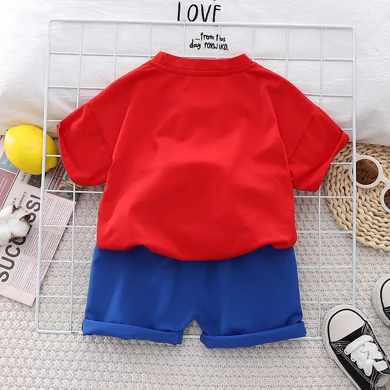 New Summer Baby Clothes Suit Children Boys T-Shirt Shorts 2Pcs/Sets Kids Girls Clothing Toddler Casual Costume Infant Tracksuits