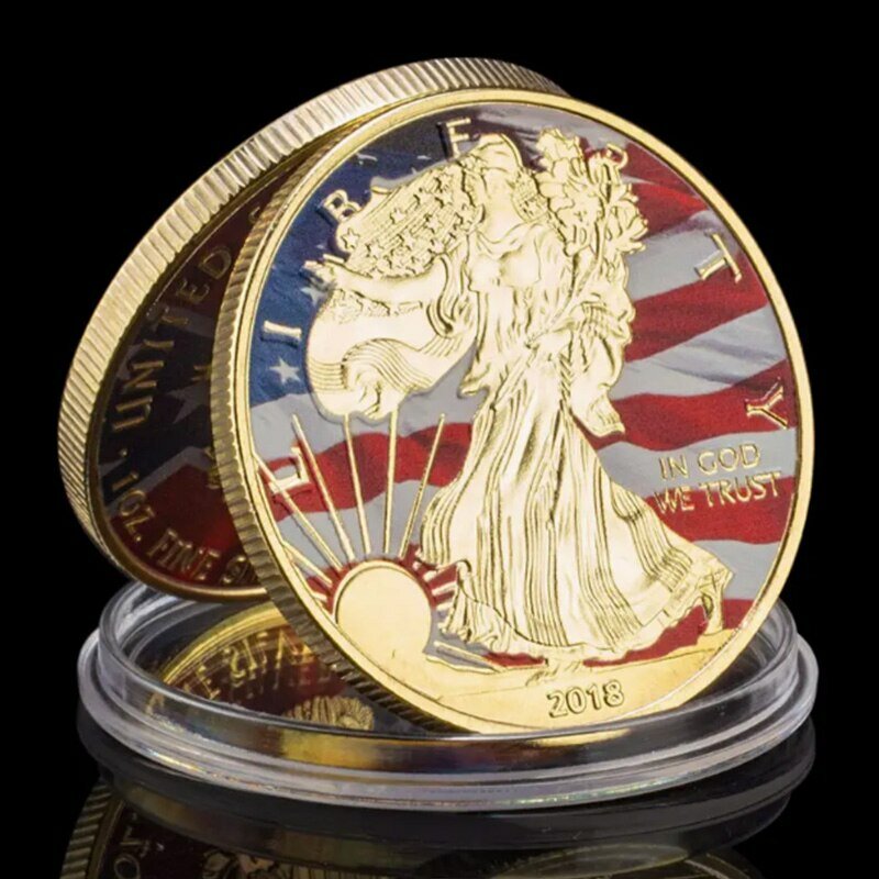2011-2023รูปปั้นเหรียญเทพีเสรีภาพชาเลนจ์ลายอเมริกาของขวัญปีใหม่ชั้นดีขนาด1ออนซ์ของสะสม
