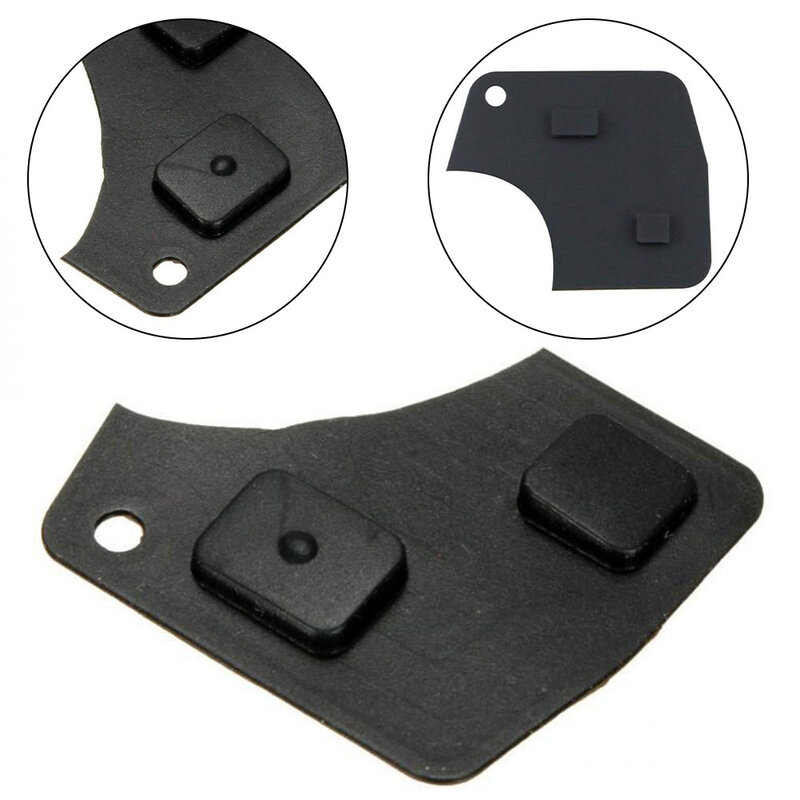 Substituição do caso Shell chave do carro Almofada de silicone Almofada de 2 botões Caso Shell chave do carro remoto