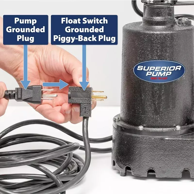 Superior Pump 92017 Superior 3/10 HP Compact Remote Sink/Drain Pump System , Black
