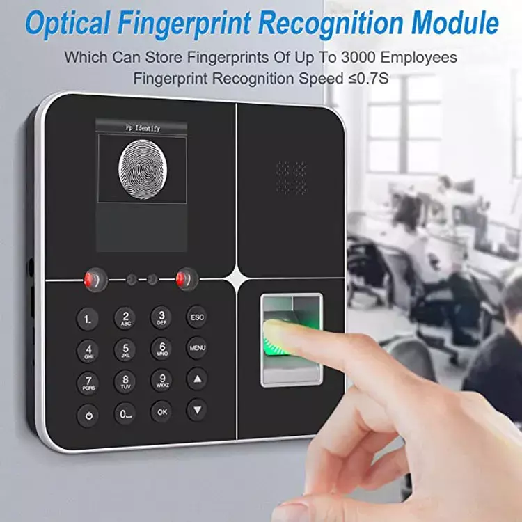 Mesin kehadiran pengenalan wajah, mesin absensi profesional biometrik waktu F18