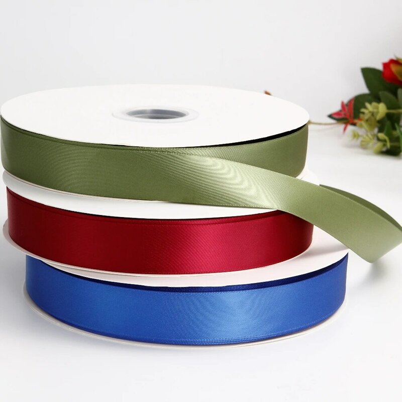 High Density Band einseitig Polyester Satin Hochzeits feier Bouquet Geschenk verpackung Bogen Meter