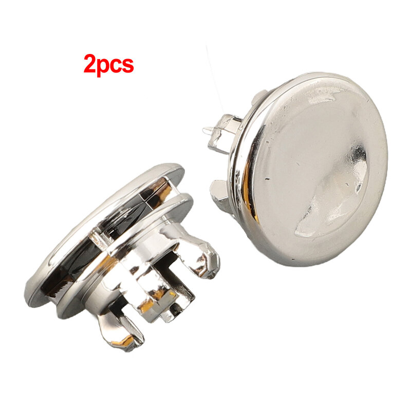 2pc Basin Sink Overflow Ring Cover Electroplating Plastic Chromed Replacement Hole Bathroom Kitchen Sink Hardware Accessories