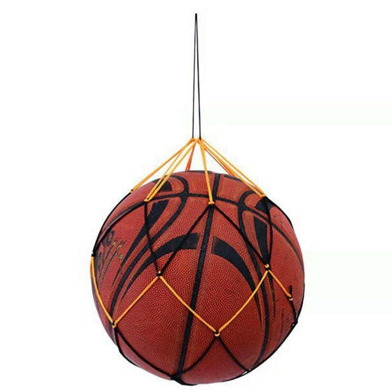 Tas jaring nilon bola membawa jala untuk bola voli basket sepak bola sepak bola Multi permainan olahraga luar ruangan tahan lama standar