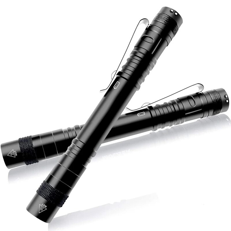 Ручсветильник со вспышкой, светодиодная карманная ручка с зажимом, маленький держатель для ручки, миниатюрная водонепроницаемая, отлично п...