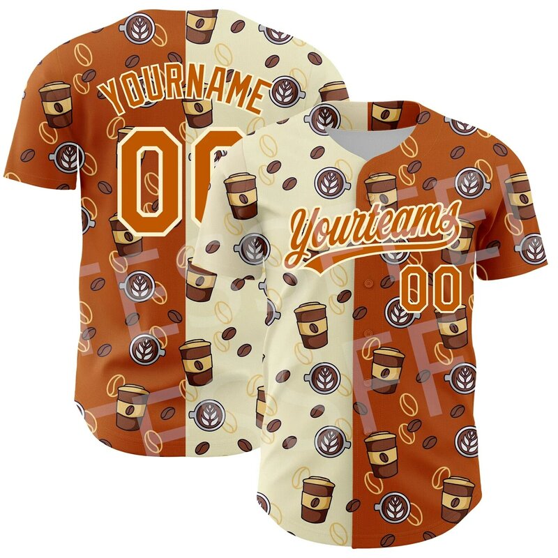 Benutzer definierte Name Baseball-Shirts Trikot Team Logo Retro angepasst 3dprint lässig Vintage Sommer Harajuku Streetwear kurze Ärmel 10