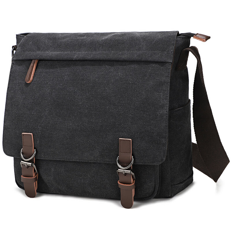 Винтажная холщовая сумка-мессенджер EverVanz, мужские сумки через плечо, портфель для ноутбука 15,6 дюйма