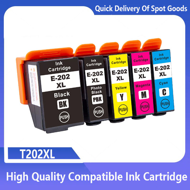 Cartucho de tinta compatível para Epson Expression, Premium XP6000, XP6005, XP6100, XP6105, T02G1, T02H1, 1Set, PC 5, 202XL