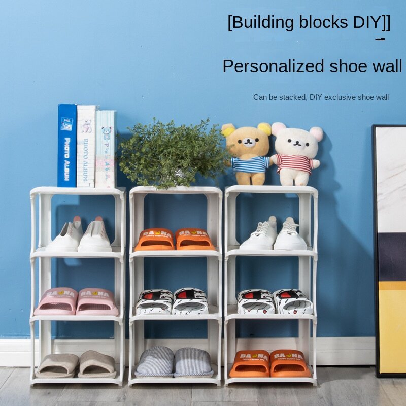 Plastic shoe rack, household dormitory shoe cabinets, multi-layered storage shoe shelves