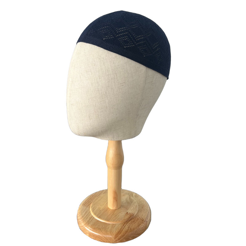 Ramadan Muslim Hat Cut-out Breathable Knit Prayer Cap Man Wig Caps Kufi Jewish Islam Men Beanie Saudi Arab Tax Products Turkey