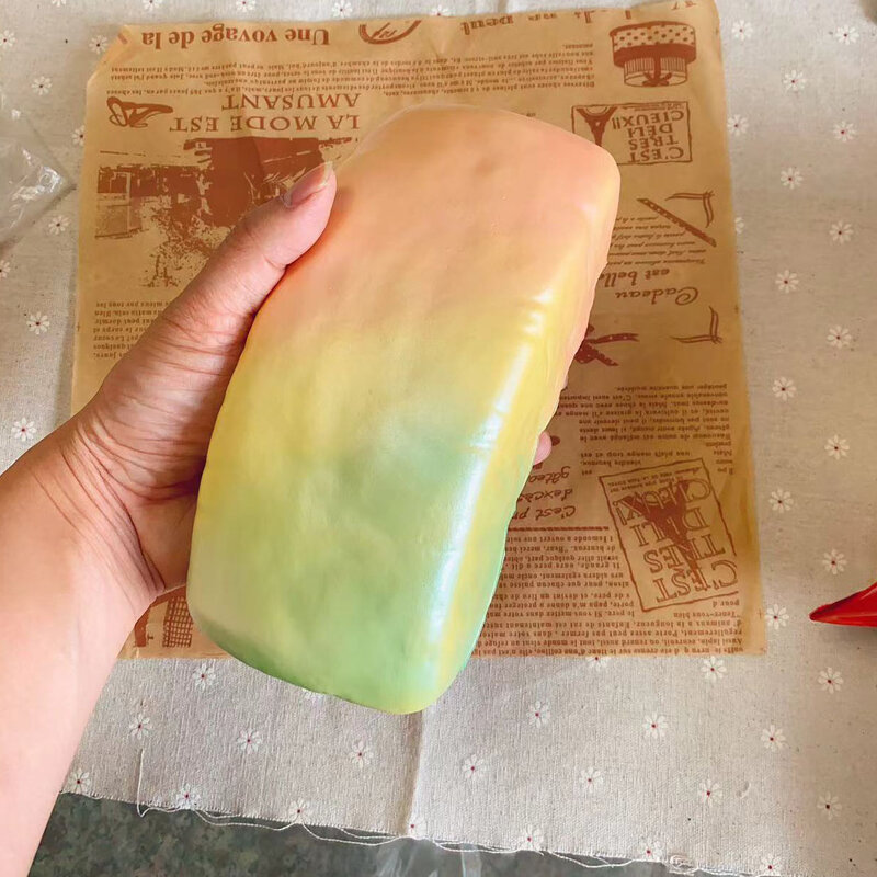 Cutie Creative Jumbo Original 1 Minite Slow rising Rainbow England Milk Loaf  Bread Toast Squishy Charm with Bread Scent Bag