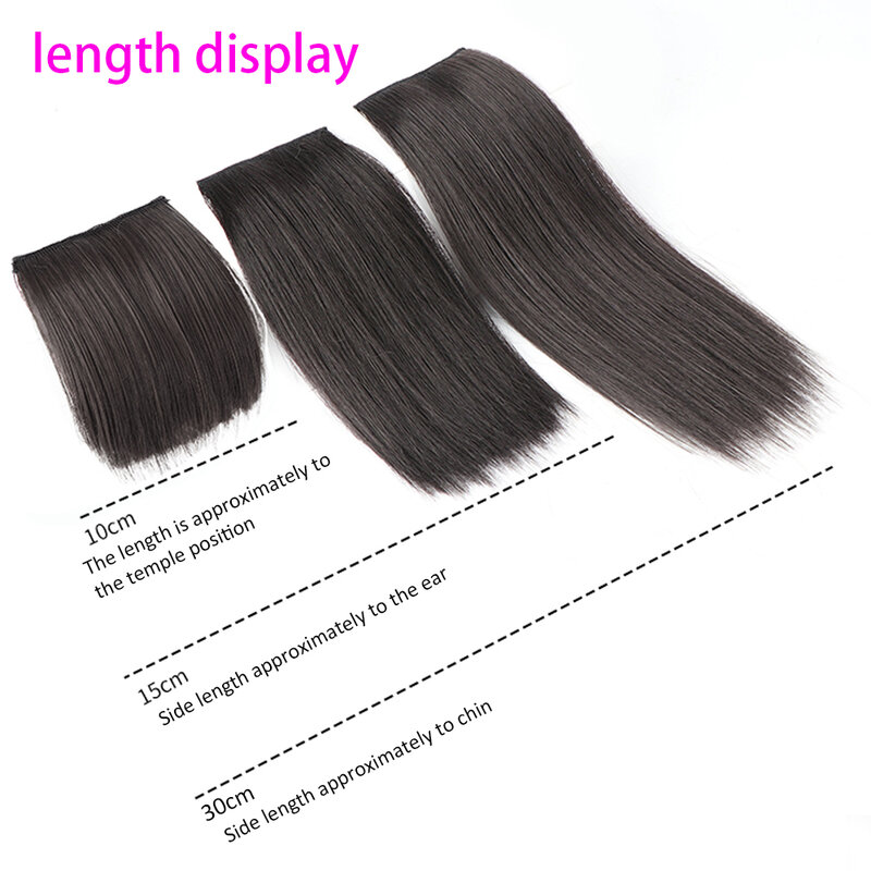 Grampo de cabelo sintético na extensão para as mulheres peruca natural fêmea curto em linha reta invisível hairpins adicionando volume extra peça