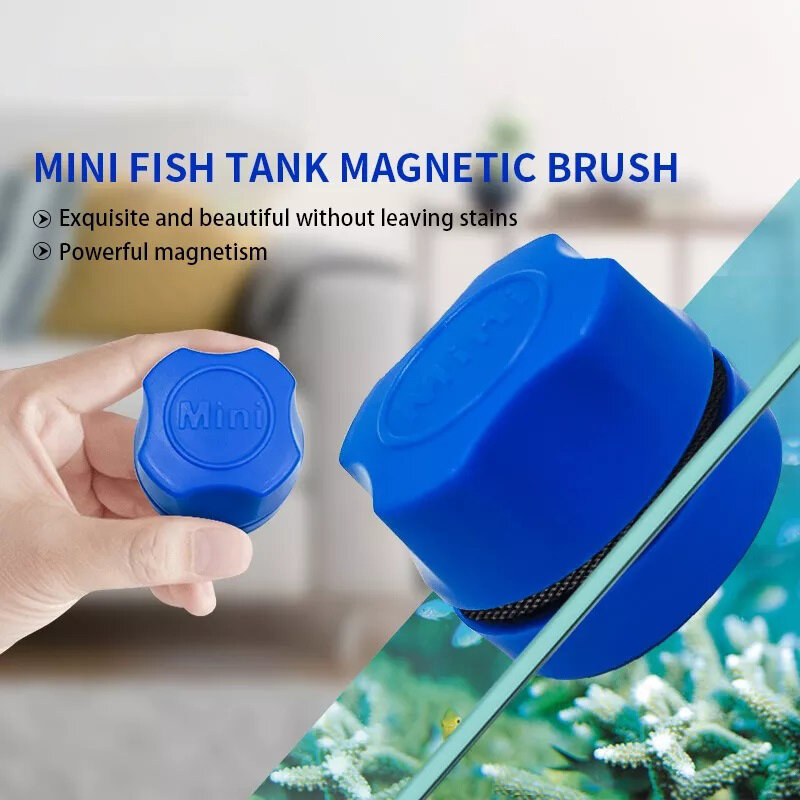 Clearance for Free Aquarium Cleaning Magnet Fish Tank Clean Glass Scrubber Tool Double-Sided Algae Moss Removal Suspension