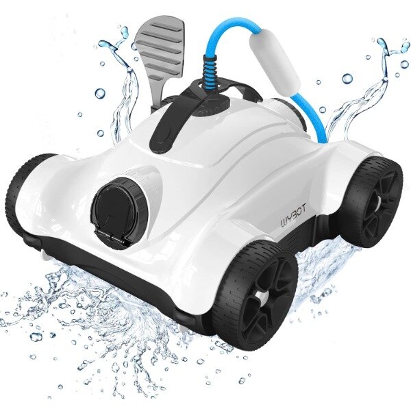 WYBOT-منظف حمام سباحة آلي ، محركات مزدوجة الدفع ، 3 وظائف توقيت ، كابل عائم دوار 33 قدمًا