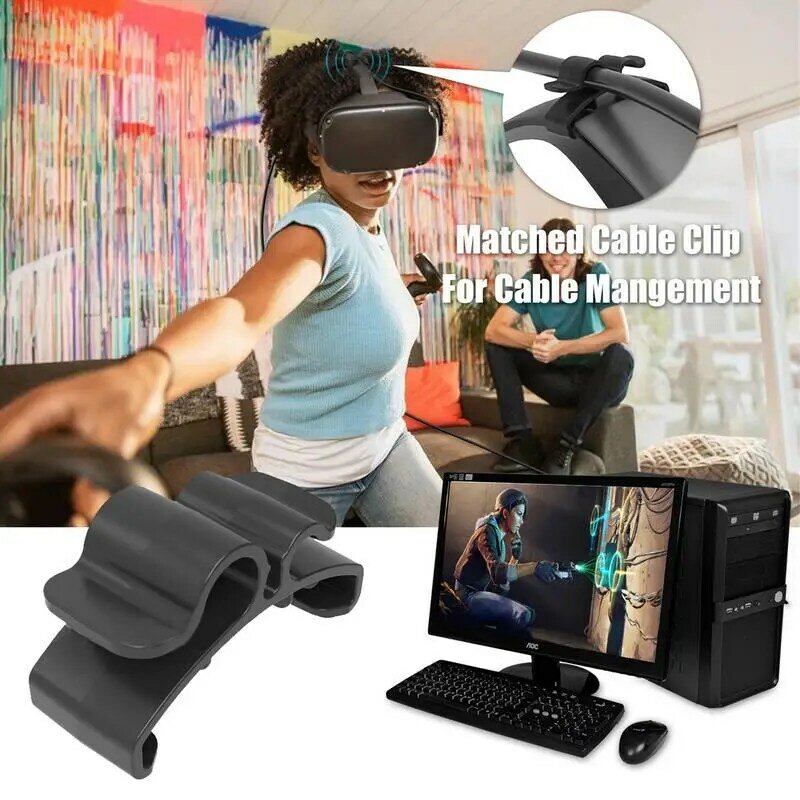 Hebilla de rosca de 2 piezas para Oculus 1/2 Link VR, Cable de auriculares, accesorios de VR, abrazadera de Cable