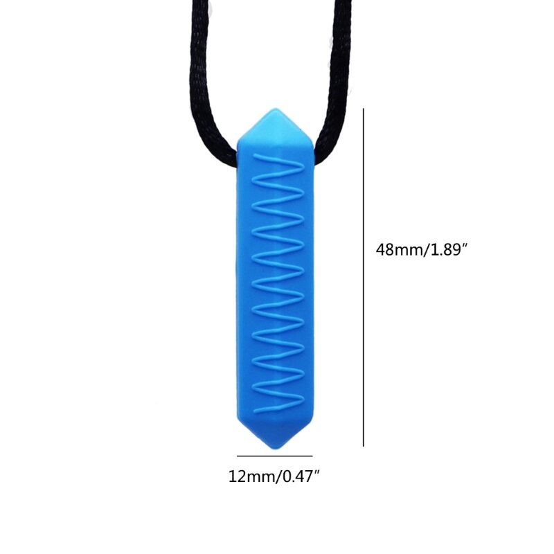 Silicone Chew Necklace Durable Teething Pendant for Kids & Adults Soothes Gums & Promotes Orals Development Present Gift