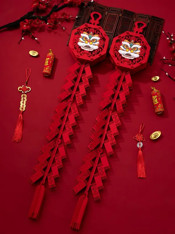 Decorative pendants for household indoor lion lanterns