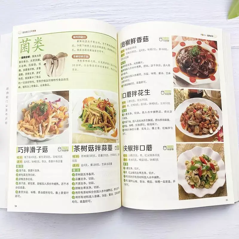 Вкусные Освежающие холодные блюда, утонченные холодные блюда для рук, книга рецептов, книга рецептов Sichuan, вегетарианские блюда