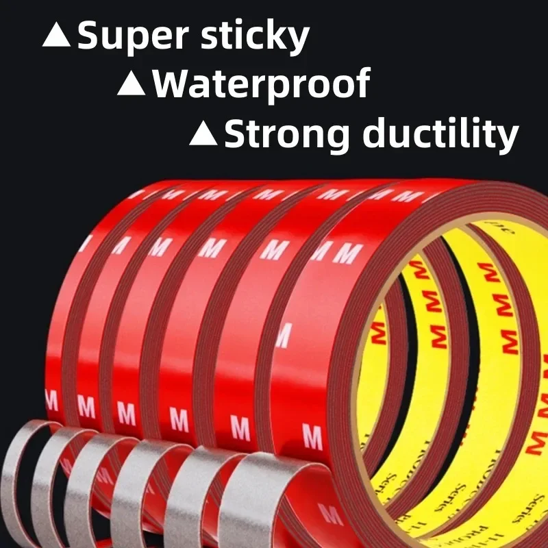 3Meters Strong Permanent Double sided Tape Acrylic Foam Adhesive Tape Sticker for Car Indoor Decor Waterproof High temperature