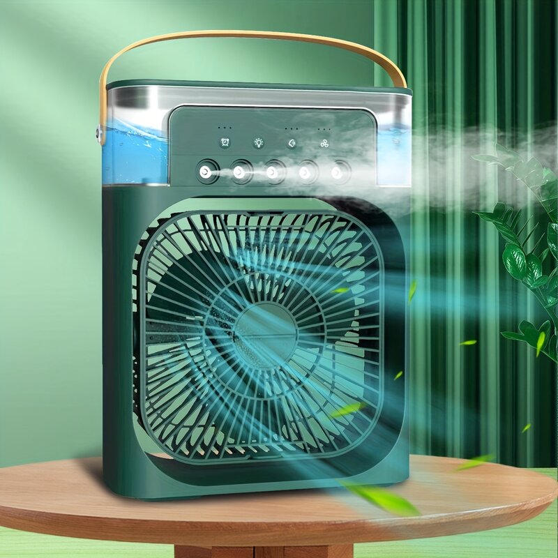 Ventilador de aire acondicionado portátil para el hogar, Enfriador de aire pequeño, humidificador de hidrorefrigeración, ajuste de aire portátil para oficina, 3 velocidades