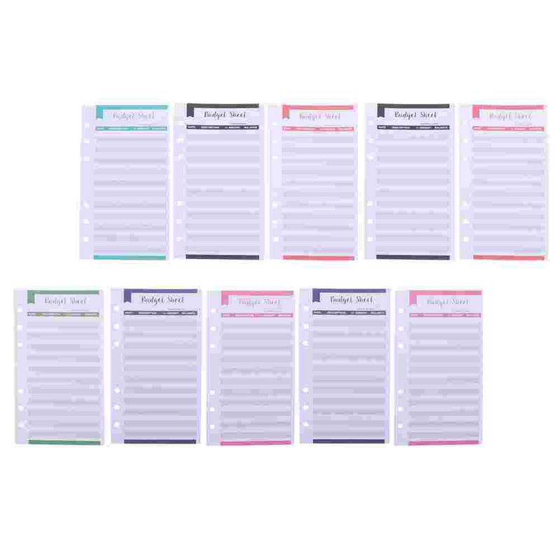 40 Pcs Tracking Device Expense Tracker Excel Sheet Office Binder Clips Binders Double Offset Paper Daily Personal Office