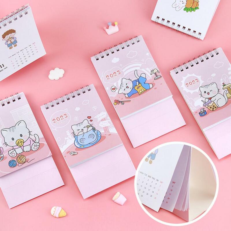 Miniature  Lovely Student Cartoon Mini Calendar Memo Creative Calendar Decoration Cute   Stationery Supplies