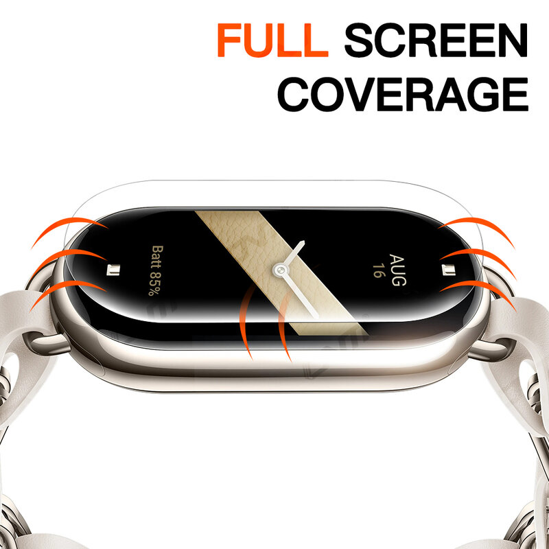 3d Gebogen Fit Full Screen Protector Film Voor Xiaomi Mi Band 8 7 Pro 6 5 4 Beschermende Film Niet Glas Voor Miband 8 Mi Band8