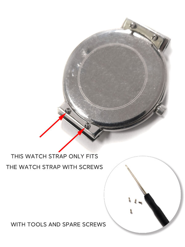 Zapasowa skórzana opaska do zegarka Skagen Bering ze śrubami, pasek na śrubę dla większej liczby rozmiarów