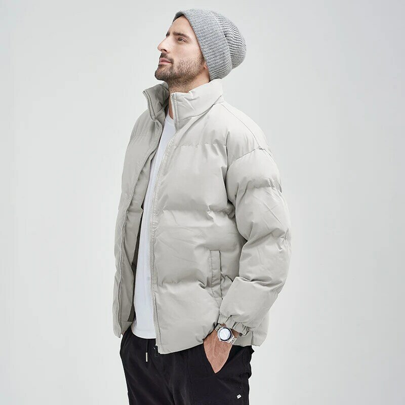 Jaqueta de algodão coreano espessado, Tecido Três Prova, Inverno