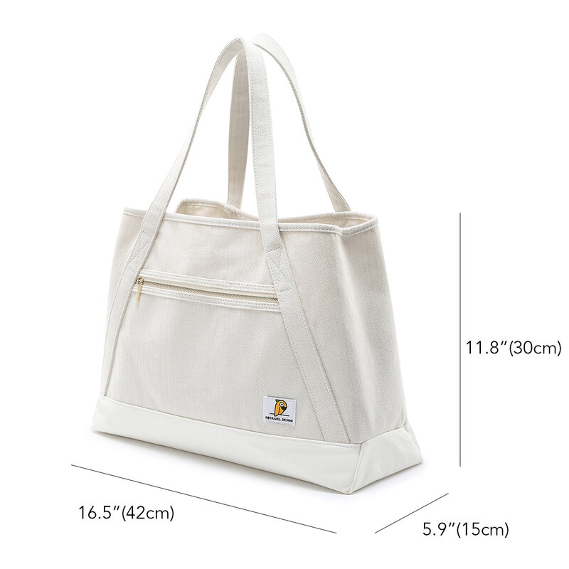Large Capacity Canvas Tote Bag Women's Fashion Shoulder Handbag Work Student Class Underarm Commuter Shopping Bags