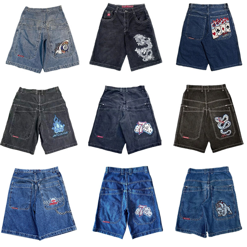 Jnco baggy Denim Shorts Männer Frauen Streetwear y2k Stil Hip Hop Harajuku Pocket Shorts Retro lässig Gothic Basketball Shorts neu